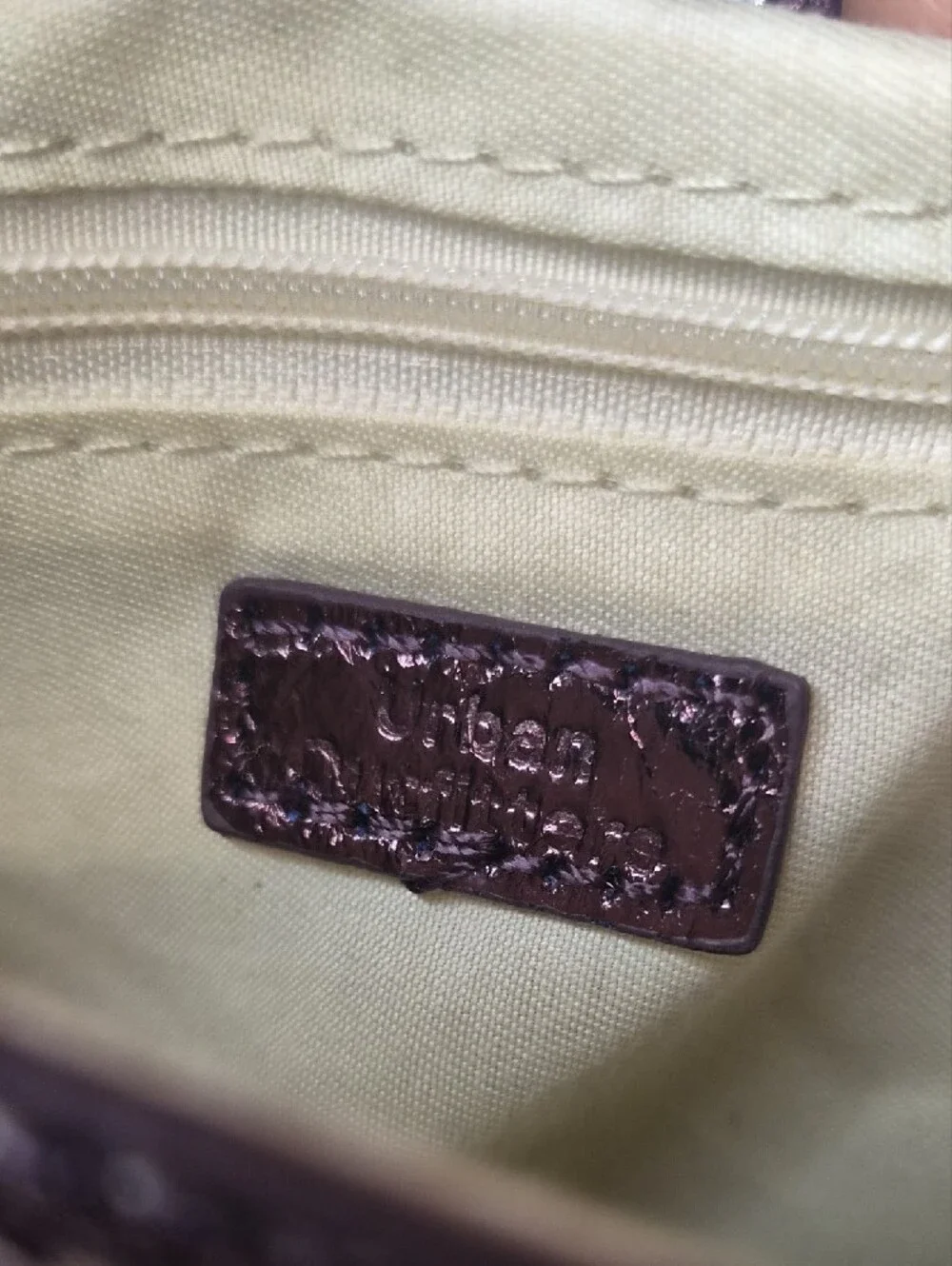 Urban Outfitters Metallic Purple Studded Shoulder Bag with Silver Accents